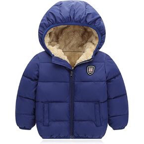 Boys Jacket Full Zip Hooded Sweatshirt Cardigan Pocket Thermal Winter Tops Fleece Lined Rain Jacket Boys Size 7