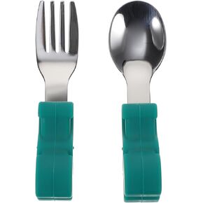 Milisten 1Set Training Utensil Fork Spoon with Storage Box Safe for Easy to Clean present for Preschoolers Portable Travel Cutlery