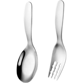 1 set Training Stainless Steel Eating Utensils for Smooth Edges for Safe Self Feeding Portable Storage Box Included