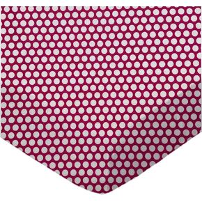 SheetWorld 100% Cotton Percale Extra Deep Fitted Portable Mini Crib Sheet 24 x 38 x 5.5, Dots Hot Pink, Made in USA