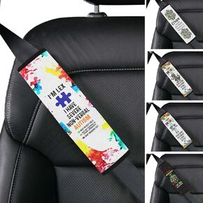 I Have Severe Seat Belt Autism Awareness Cover for Kid Family Need Autistic Medical Alert Car Cushion Support Gift Personalized Name CB2