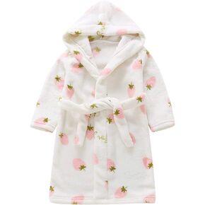 Boys Girls 𝗥obe Hooded 𝐁ath𝗿obe Toddler 𝗥obes Soft Cozy Coral Fleece 𝗣a𝗷amas Unisex Dress Coats for Teen Girls