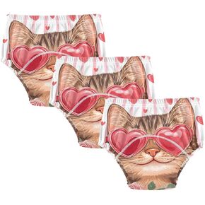 Baby Sleep Training Pants Leakproof Night Time Potty Training Underwear Potty Training Underwear for Infant 5T Cute Cat Peach Rose