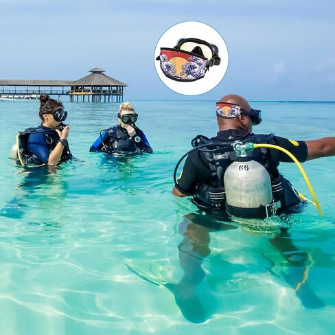 قناع الغوص صفعة الأشرطة غطاء نمط خمر النيوبرين نظارات السباحة حزام النظارات عصابة الرأس أجزاء الملحقات للغوص السباحة غص Freediving الرياضات المائية 4 قطعة in Kuwait