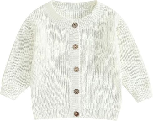 Baby Girl Cardigan Sweater Infant Toddler Long Sleeve Button Up Knit Jacket Coat Warm Fall Winter Clothes in Saudi Arabia