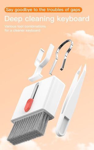 32-in-1 Multi-Functional Cleaning Kit for Electronics inlcuding Headphones,Mobile Phones,Computer,Monitor,Lens and etc, Compact and Portable Design (Black) in Kuwait