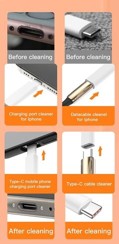 32-in-1 Multi-Functional Cleaning Kit for Electronics inlcuding Headphones,Mobile Phones,Computer,Monitor,Lens and etc, Compact and Portable Design (Black) in Kuwait