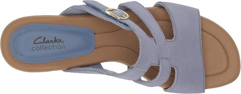 Clarks Women's Desirae Palm Heeled Sandal, Dusty Rose Leather, 8 Wide in Saudi Arabia
