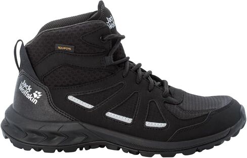 Jack Wolfskin Women's Woodland 2 Texapore Mid W Hiking Shoe, Black/Grey, 8 in Saudi Arabia