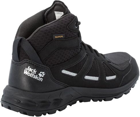 Jack Wolfskin Women's Woodland 2 Texapore Mid W Hiking Shoe, Black/Grey, 8 in Saudi Arabia