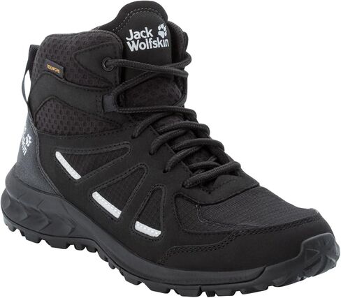Jack Wolfskin Women's Woodland 2 Texapore Mid W Hiking Shoe, Black/Grey, 8 in Saudi Arabia