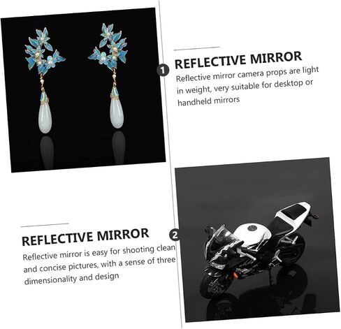 Angoily 1pc Acrylic Mirror Board Multi-use Reflection for Makeup Photography Lightweight Acrylic Photography Background Props for Jewelry Still Life Display in Kuwait
