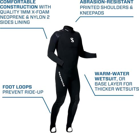 SCUBAPRO Definition Steamer 1 mm Men’s Diving Wetsuit (4XL, Black) in Saudi Arabia