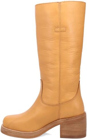 Dingo Womens Vagabond Round Toe Pull On Casual Boots Knee High Mid Heel 2-3" - Brown in Saudi Arabia