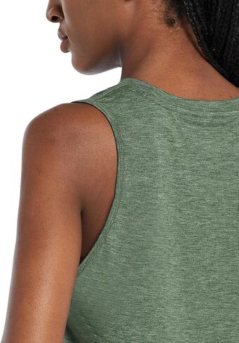 BALEAF Workout Tops for Women Crop Tank Top Quick Dry Athletic Gym Exercise Sleeveless Shirts Muscle Yoga Loose Fit Green XXL in Saudi Arabia