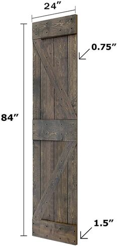 K Series 36in x 84in Smoky Gray Door Solid Wood Barn مع مسار الأجهزة - التجميع مطلوب in Saudi Arabia