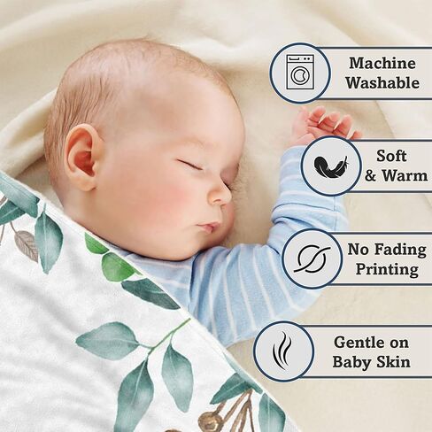 Arteaga Personalized Baby Phinkets for Boys ، بطانيات أطفال مخصصة للأولاد ، بطانية أطفال وودلاند ، أفضل هدية للطفل ، المولود الجديد ، الأم الجديدة ، الصوف الفخم الفائق ، 30'x40 '' in Kuwait