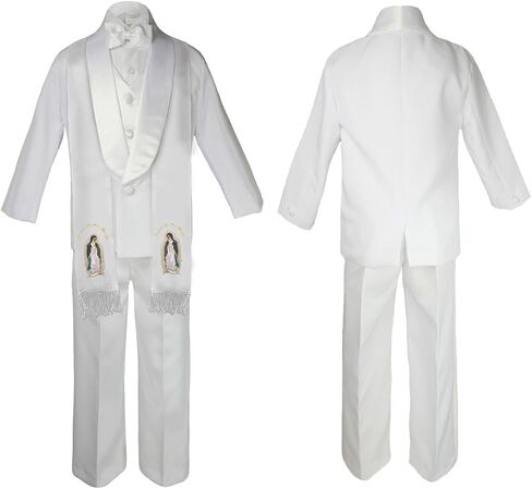 New Born Baby Boy Christening Baptism Church White Suit Guadalupe On Stole Sm-7 in Saudi Arabia