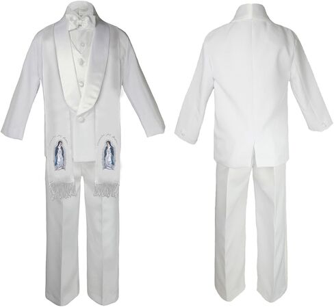 New Born Baby Boy Christening Baptism Church White Suit Guadalupe On Stole Sm-7 in Saudi Arabia