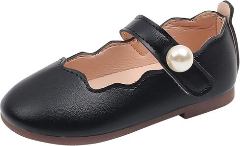 Children's Square Mouth Small Shoes for Girls Fashion Big Pearl for Little Girls Solid Color Shoes Sandals in Saudi Arabia