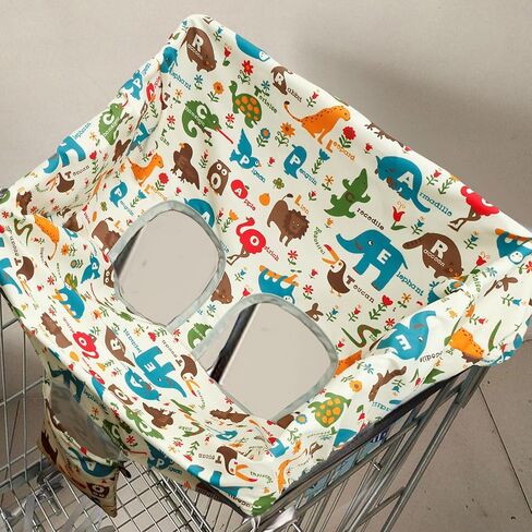 Portable Shopping Cart Cover, High Chair Cover, Cart Cover for Babies, Kids& Toddlers, Portable 2-in-1 Design, Soft Padded Grocery Cart Cover for Baby Boy Girl (Car) in Saudi Arabia