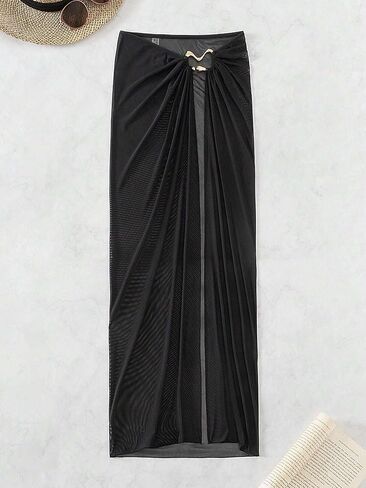 swimsuit coverup for women Ruched Summer Skirt,Summer Beach in Saudi Arabia