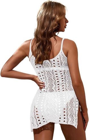 Women Swimsuit Cover Up Summer Beach Hollow Out Mesh Cover Up in Saudi Arabia