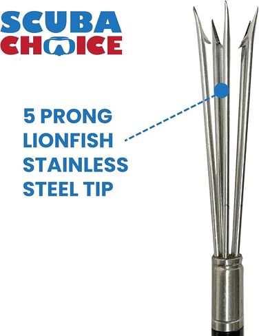 سكوبا تشويس رمح يد من الالومنيوم للسفر مع حقيبة حمل (3 قطع)، 6.5 قدم in Kuwait