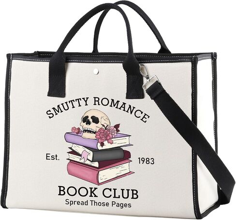 ENSIANTH Smutty Romance Tote Bag Literature Bookish Gift Spicy Reader Lover Gift Smut Book Reader Handle Bag in Saudi Arabia