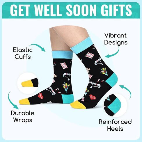 Zmart Unisex Doctor Socks Medical Socks Pharmacist Socks Physical Socks Dr Socks, Dr Gifts Future Doctor Gifts Doctor Day Gifts in Saudi Arabia