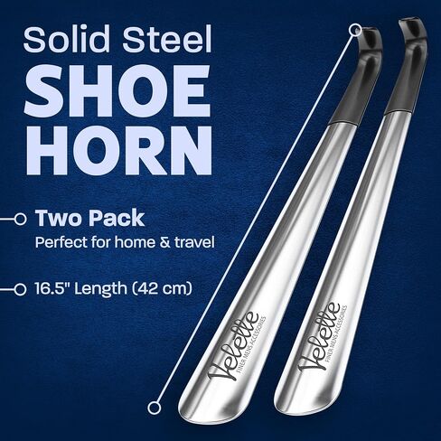 Metal Shoe Horn, 2 Pack- 7.5" Long- Perfect Shoe Horns for Men, Women, Kids - Travel Shoe Horn in Kuwait