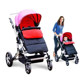 Baby Sleeping Bag Universal Bunting Bag Stroller Footmuff Cover 3-in-1 Baby Stroller Blanket Waterproof Windproof Stroller Annex Mat Keep Warm and Detachable (Blue)