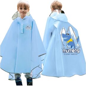 Boys Lightweight Rain Jacket Kid Ponchos with Hood Kids Panchos with Hood Impermeable para Niños Kids Rain Bibs and Jacket