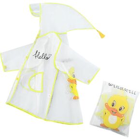 Kids Boy Girl Poncho Rainwear Rain Coat with Hood Pocket Rainproof Puckbroof Rainsuit Antives Outdior Adviction