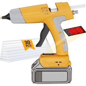 مسدس الغراء الساخن اللاسلكي لبطارية Makita 18V ، مدافع الغراء الحرفية مع شاشة رقمية ، ضوابط درجة الحرارة والمبلغ ، مجموعة مسدس الغراء الساخن مع عصي 30 ٪ من DIY & Arts & Crafts (لا تشمل البطارية)