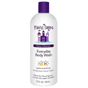 Fairy Tales Daily Cleanse Everyday Kids Body Wash - Soap for Bath or Shower, Body Wash For Kids With Clean and Natural Ingredients, Delicious Pear Citrus Scent – 32 oz.