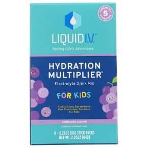 LIQUID IV Concord Grape Kids Hydration Mix 8 Count, 0.28 OZ