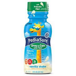 Pediasure Grow & Gain with Fiber Nutrition Shake For Kids, Vanilla, 8 fl oz