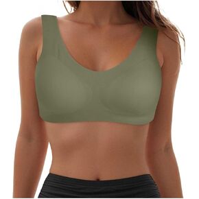 Womens Wireless Bras Mesh Comfortable Bralette Supportive Tshirt Bra No Underwire Seamless Push Up Everyday Bras