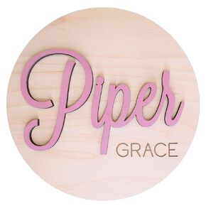 Baby Name Announcement Disc, Custom Newborn Baby Name Hospital Photo Prop, 30 Colors, Personalized Welcome New Baby Name Sign For Hospital