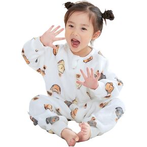 Girls Boys Kids Clothes Long Sleeve Flannel Towel Bathrobe Animals Zip Up Fleece Romper Jumpsuit 𝐏𝐚𝐣𝐚𝐦𝐚𝐬 Outfit