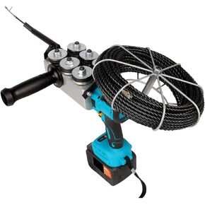 Wall Wiring Machine Automatic Brushless Electrician Stringing Machine Electric Puller Through Wall Threading Machine for Beginners DIY(1Pc Battery)