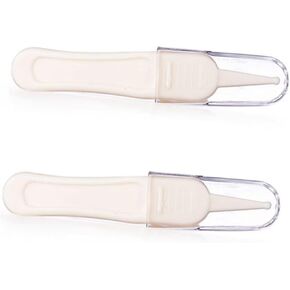 2PCS Safe Nose Clean Clip Tweezers for Ear and Navel Care Cleaner Clearing Tool Easy Storage Case