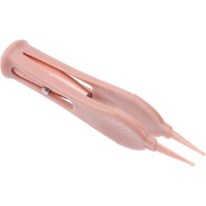 VANZACK Cleaning Clip Tweezer for Nose Ears Navel Eyes Pink LED Light Design Durable Skid Handle Lightweight Easy to Clean