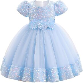 Pageant Dresses for Toddler Girls Sequin Princess Dress Baby Girl Formal Birthday Party Gown Dresses 12 Months-6 Years