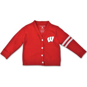 College Kids Wisconsin Badgers Infant Baby Varsity Cardigan Sweater