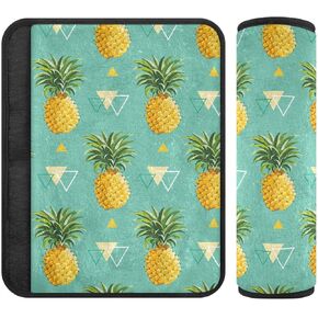 Seat Belt Cover Pad 2 Pcs Soft Seat Strap Cover Cute Protector Support Head Neck Shoulder for Car Seats High Chair Backpack (10x7.7in) Flower