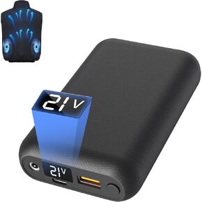 20000mAh Battery Pack for Fan Vest Jacket Coat Pants, 21V Fan Clothing Replacement Battery Pack