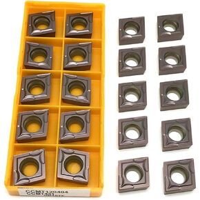 10 pcs CCMT120404 CCMT120408 VP15TF/UE6020 External turning tools Carbide turning tools Metal lathe CNC turning turning tools(CCMT120408 UE6020)