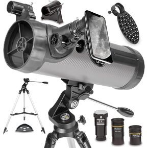 National Geographic 114mm Reflector Telescope with Eyepieces Mount Smartphone Adapter for Astronomy Astrophotography